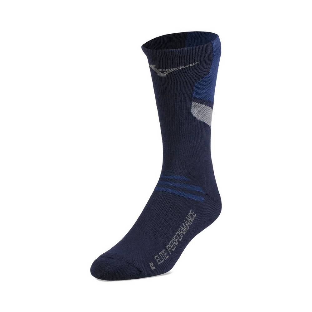 Mens Mizuno RUNBIRD® Crew Volleyball Socks Navy Philippines (IPRECK950)